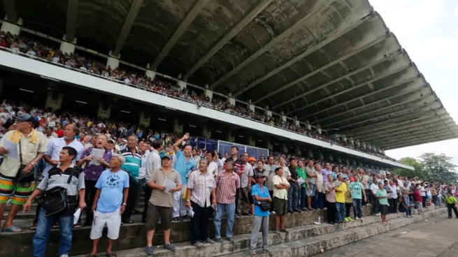Aerial view of track
